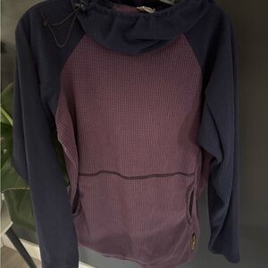 Melanzana Dark Purple and Navy Hoodie